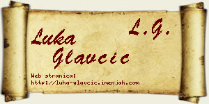 Luka Glavčić vizit kartica